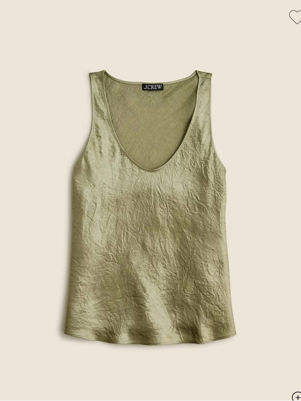 J. Crew scoopneck tank top in textured satin